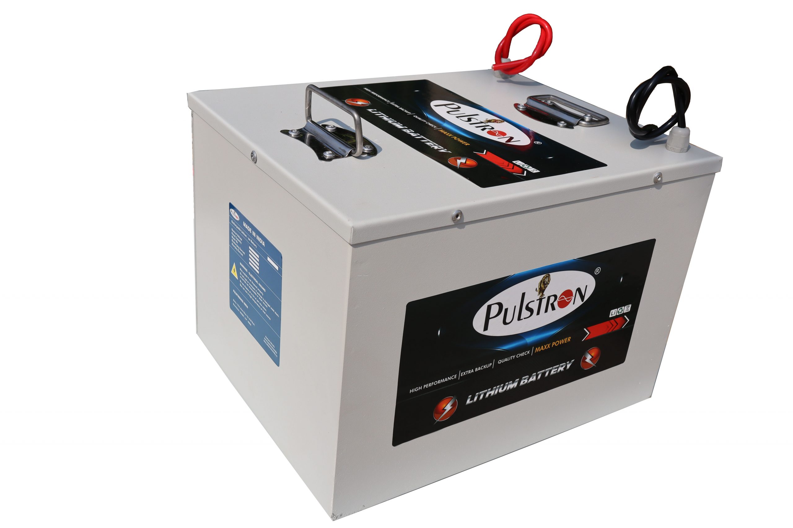 Pulstron 12V 100Ah Metal Lithium Iron Phosphate Solar Inverter Battery Pack  with BMS Protection
