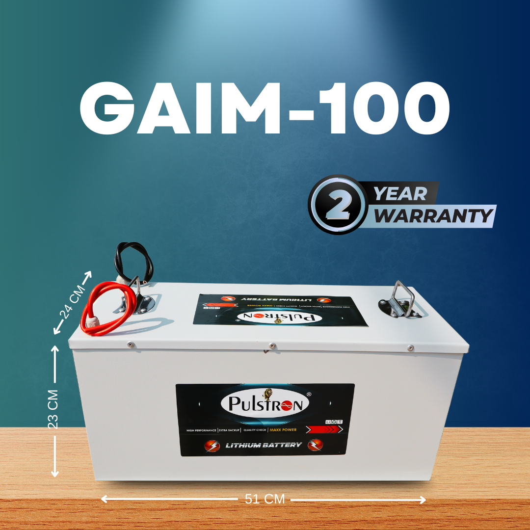 Pulstron GAIM-100, 48V 100Ah, Lithium LiFePO4 Battery Pack, Prismatic  Cell