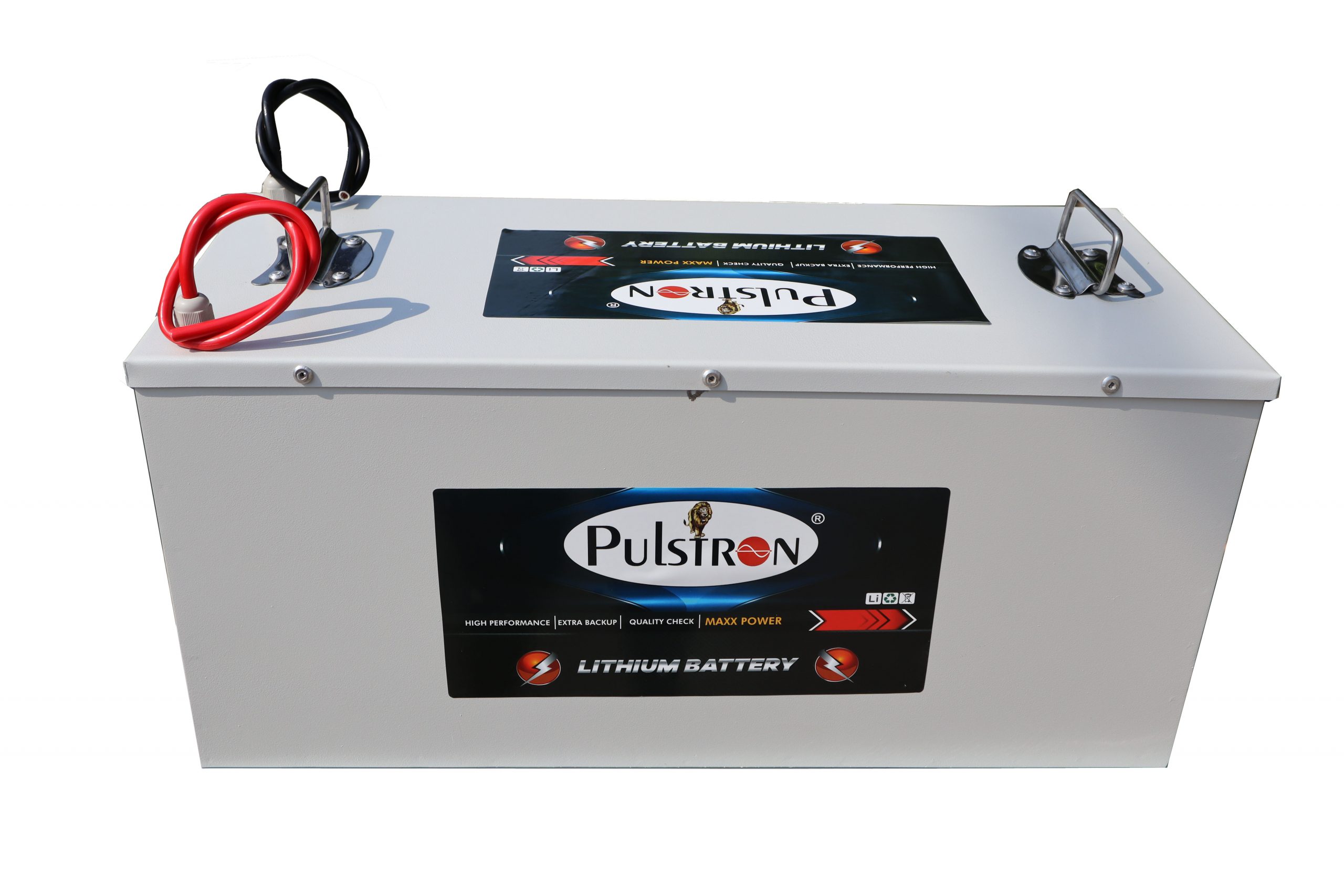 Pulstron 12V 100Ah Metal Lithium Iron Phosphate Solar Inverter Battery Pack  with BMS Protection